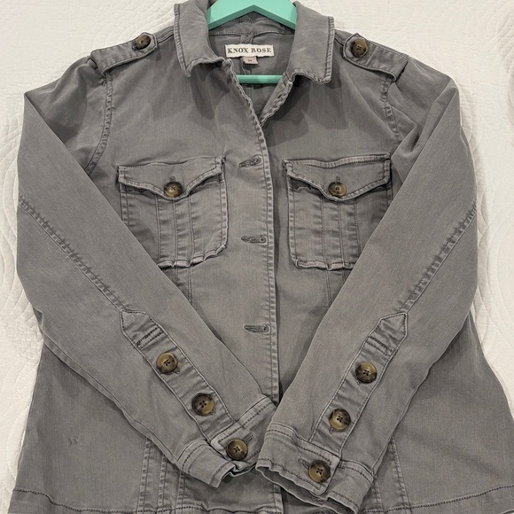 Knox Rose Women's Utility Jacket in Gray - Picture 5 of 6